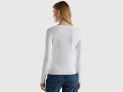 Crew neck sweater in pure cotton