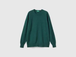 Crew neck sweater in pure Merino wool