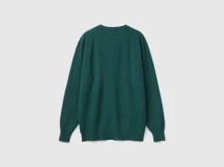 Crew neck sweater in pure Merino wool