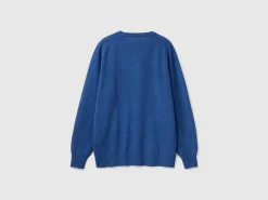 Crew neck sweater in pure Merino wool