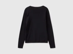Crew neck sweater in pure cotton