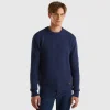 Crew neck sweater in wool blend