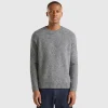 Crew neck sweater in wool blend