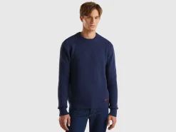 Crew neck sweater in wool blend