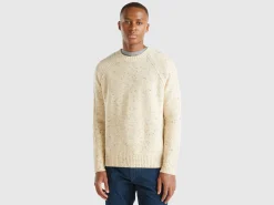 Crew neck sweater in wool blend