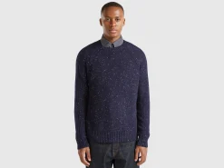 Crew neck sweater in wool blend