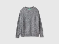 Crew neck sweater in wool blend