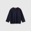 Crew neck sweater with embroidery