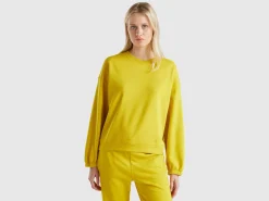 Crew neck sweatshirt in cotton blend