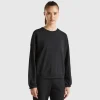 Crew neck sweatshirt in cotton blend