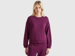 Crew neck sweatshirt in cotton blend