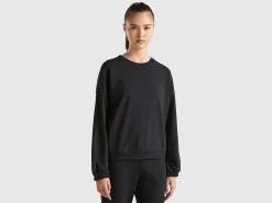 Crew neck sweatshirt in cotton blend