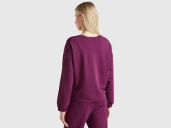 Crew neck sweatshirt in cotton blend