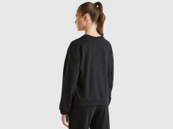 Crew neck sweatshirt in cotton blend