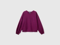 Crew neck sweatshirt in cotton blend