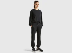 Crew neck sweatshirt in cotton blend
