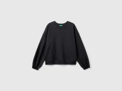 Crew neck sweatshirt in cotton blend