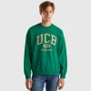 Crew neck sweatshirt with logo print