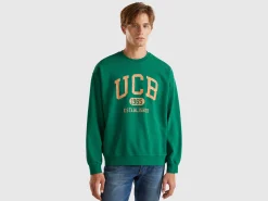 Crew neck sweatshirt with logo print
