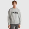 Crew neck sweatshirt with logo print