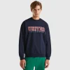 Crew neck sweatshirt with logo print