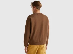 Crew neck sweatshirt with logo print