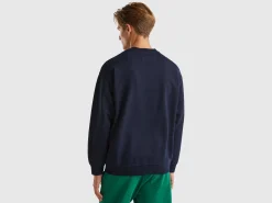 Crew neck sweatshirt with logo print