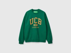 Crew neck sweatshirt with logo print