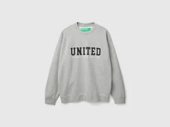 Crew neck sweatshirt with logo print