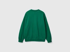Crew neck sweatshirt with logo print
