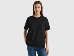Crew neck t-shirt in slub cotton