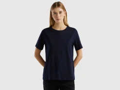Crew neck t-shirt in slub cotton