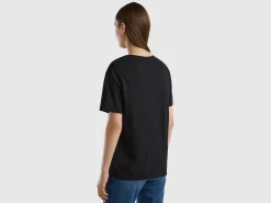 Crew neck t-shirt in slub cotton