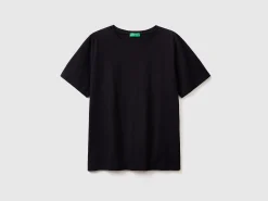 Crew neck t-shirt in slub cotton