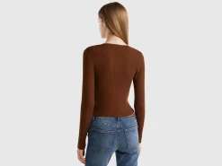 Cropped cardigan with laces