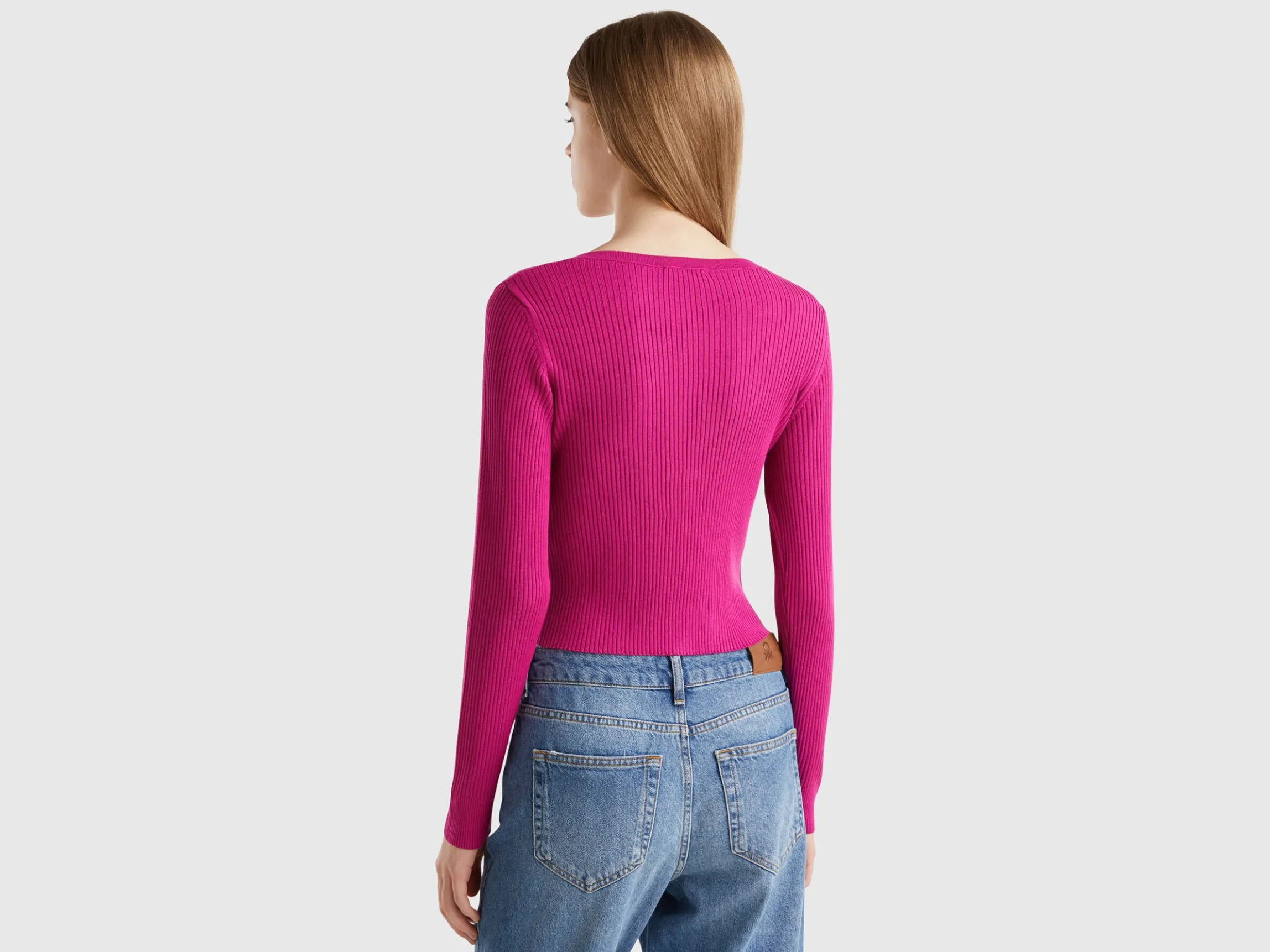 Cropped cardigan with laces