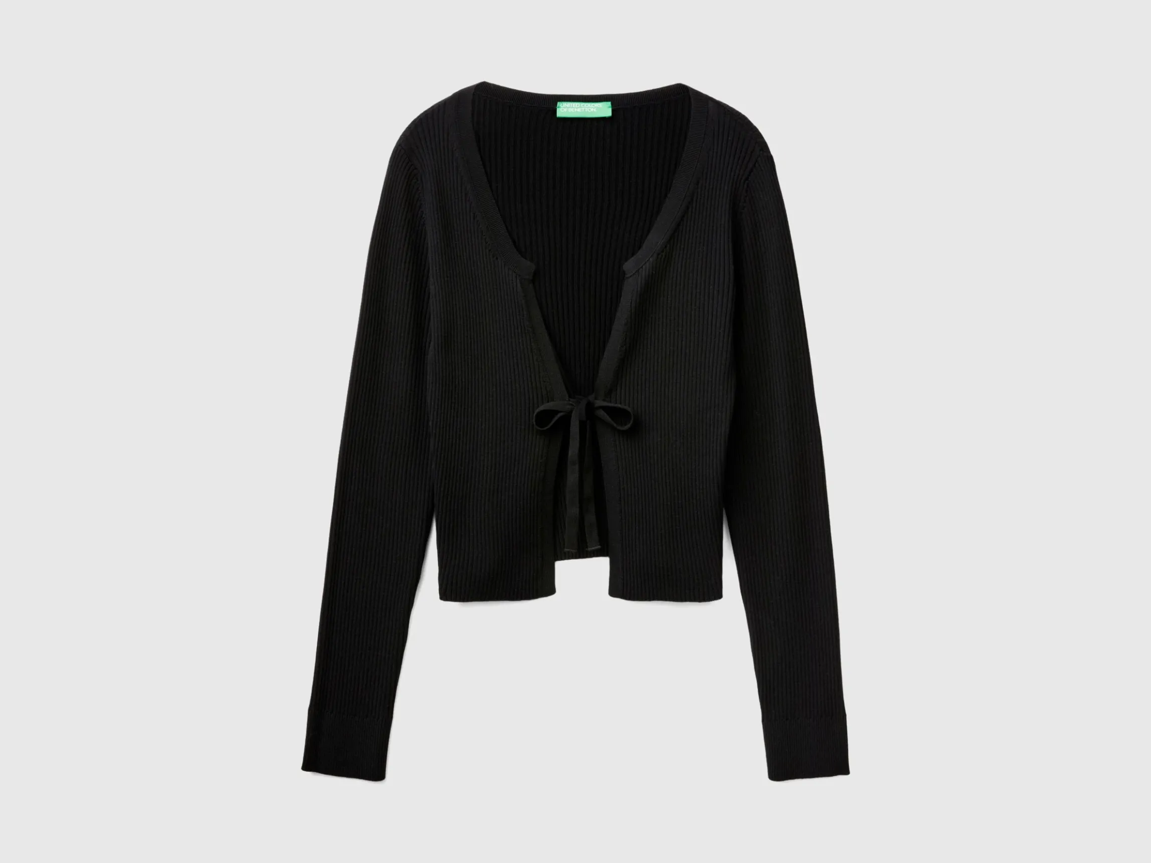 Cropped cardigan with laces