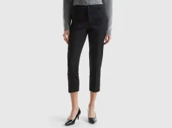 Cropped chinos in stretch cotton