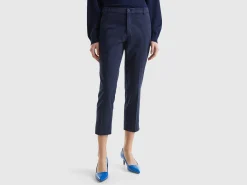 Cropped chinos in stretch cotton