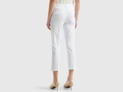 Cropped chinos in stretch cotton