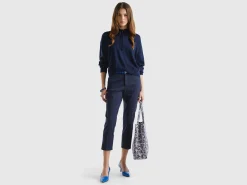Cropped chinos in stretch cotton