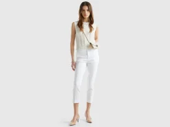 Cropped chinos in stretch cotton