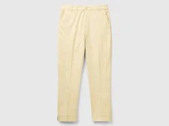 Cropped chinos in stretch cotton