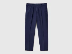 Cropped chinos in stretch cotton