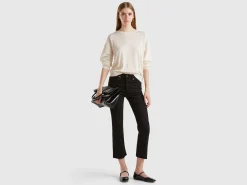 Cropped jeans in recycled cotton