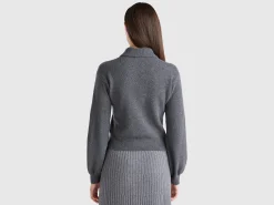 Cropped knit polo