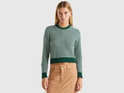 Cropped patterned sweater