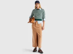 Cropped patterned sweater