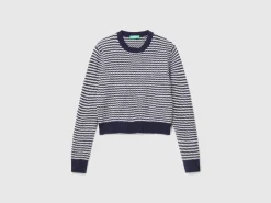 Cropped patterned sweater
