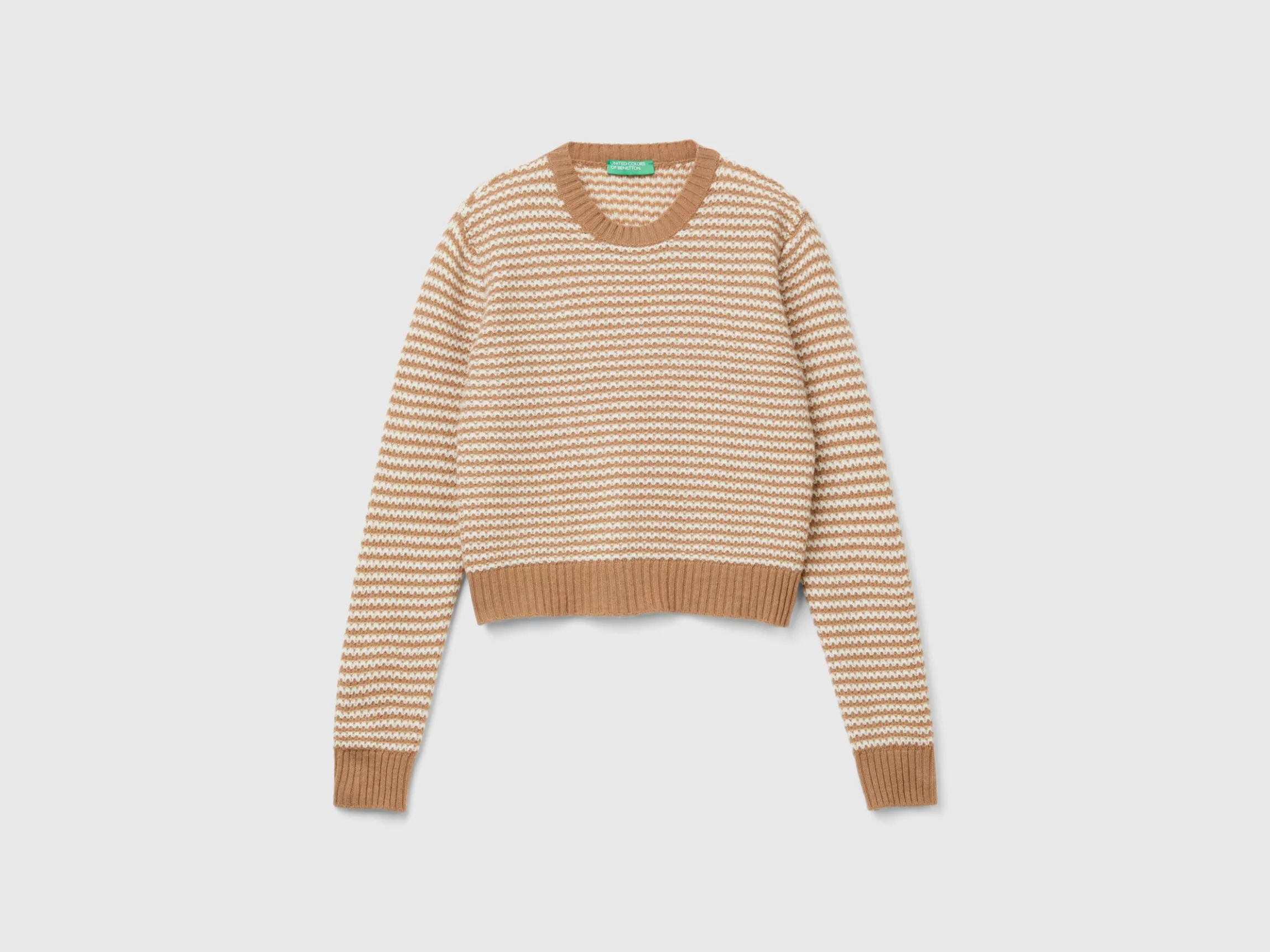 Cropped patterned sweater